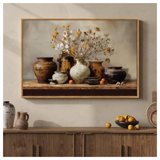 Framed Vintage Floral Kitchen Artwork