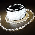 DINGFU Upgraded 100ft 720 LED Rope Lights, Indoor Outdoor Waterproof Rope Lights,White Rope Light for Deck,Background,Yard,Garden Bridges Decorations