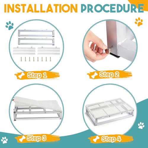 Pushglossy Banheira elevada de cuidados para cães para banho com 2 peças de plástico antiderrapante