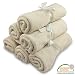 Amazing Bamboo Baby Washcloths (6-pack of 10" X 10"), 100% Bamboo Fiber, Organic & Ecofriendly, Sensitive Skin, Double Layered, Ultra Absorbent & Super Soft, Baby Registry, No-Dyes