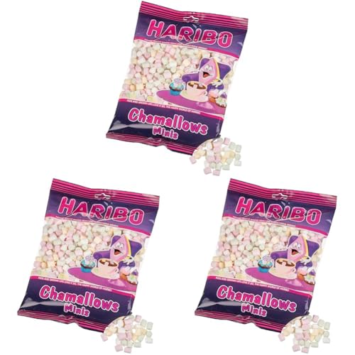 Haribo Chamallows Minis, Schaumzucker Minisstücke, 200 g (Packung mit 3)