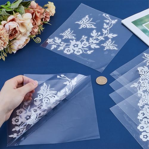Image of GORGECRAFT 6 Sheets Butterfly Car Decal Set White Flower Car Stickers Decals Vinyl Reflective Waterproof Self-Adhesive Decals Car Laptop Window Bumper Sticker for SUV Truck Motorcycle Doors Laptop