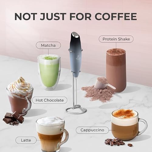 image for Zulay Kitchen Powerful Milk Frother Wand With 4 AA Duracell Batteries 