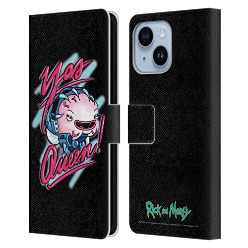 Rick and Morty étui cuir iPhone 14 Plus idée cadeau série TV