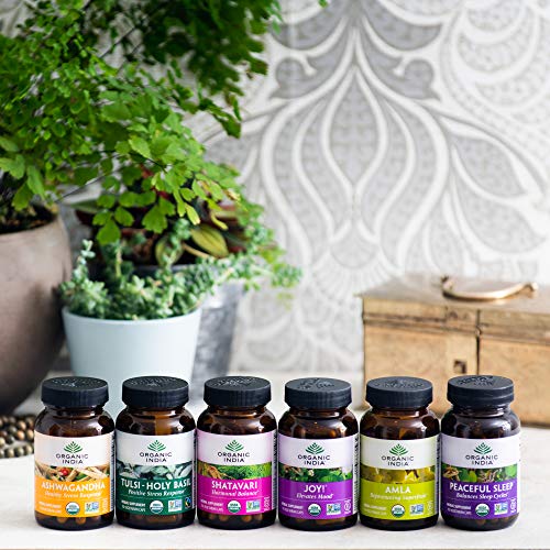 image for Organic India Ashwagandha Herbal Supplement - Stress Response Support,