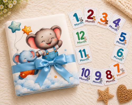 Image of NEW COMERS Baby Monthly Milestone Blanket | 1 to 12 Months Extra Soft Fleece | Best Photography Backdrop Prop | Size - 55 in to 44 inch Super Soft Fabric (Sea Blue)