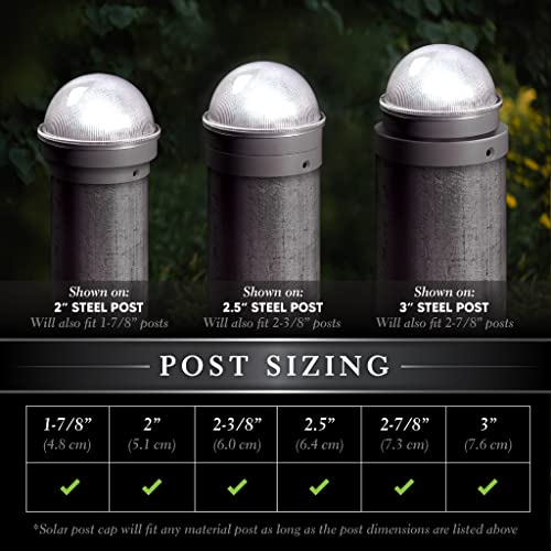 Classy Caps Ch2233S Solar Post Cap For Chain Link Fence Post, Silver #TOP1