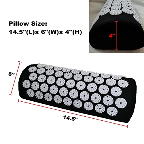 DoroSun Acupressure Massage Pillow Acupuncture Massager for Neck Back Head Pain Relief,Black - Image 5