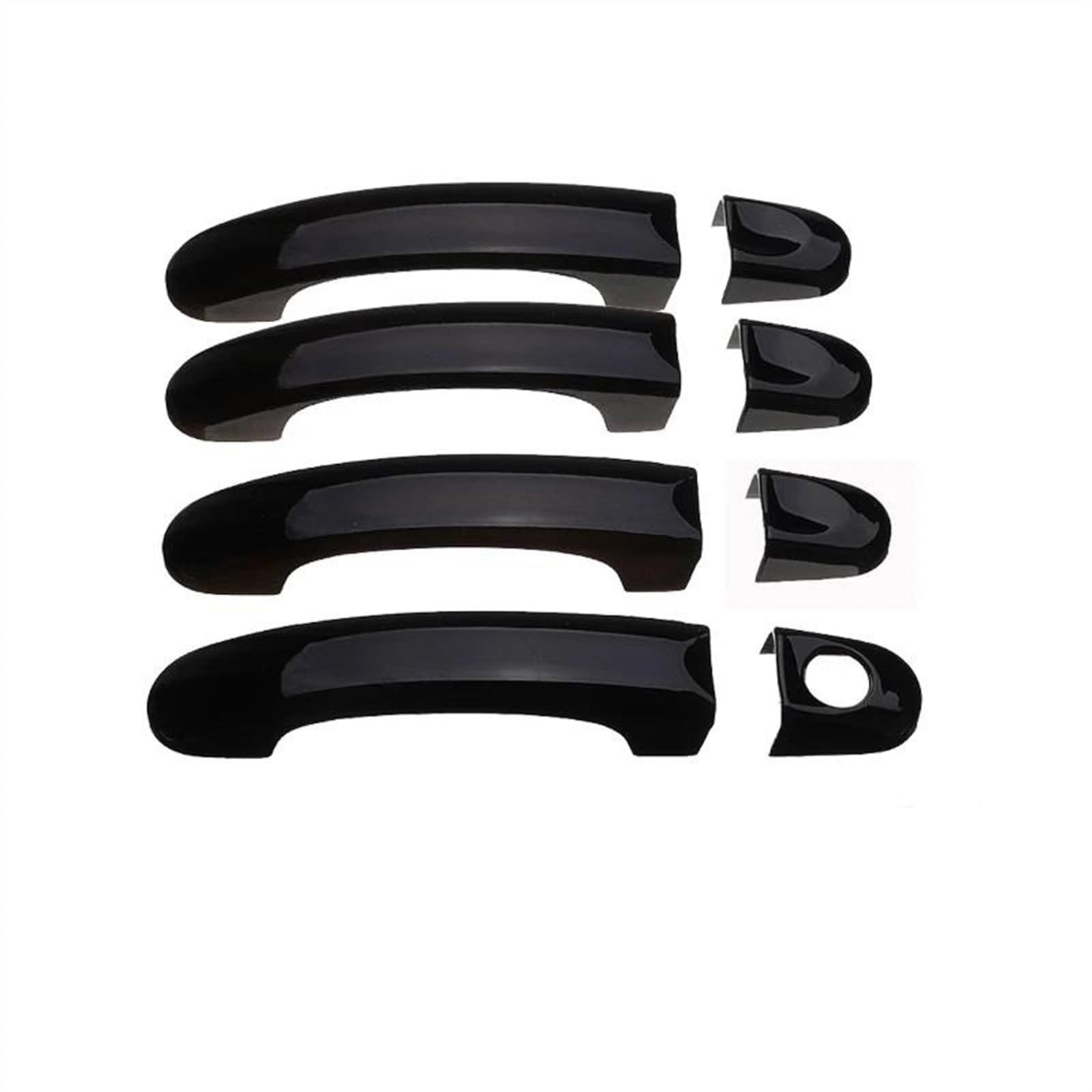 NOHEEU Chrome Door Handle Cover Trim Scratch Proof 4PC for Touran 1T MK1 2003~2015 Car Styling Exterior Parts Accessories(Carbon)