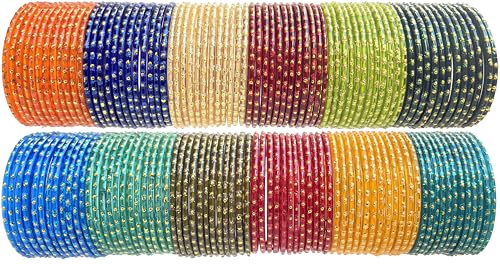 Multicolor traditional Glass bangles chudi set of 144 for womens and girls
