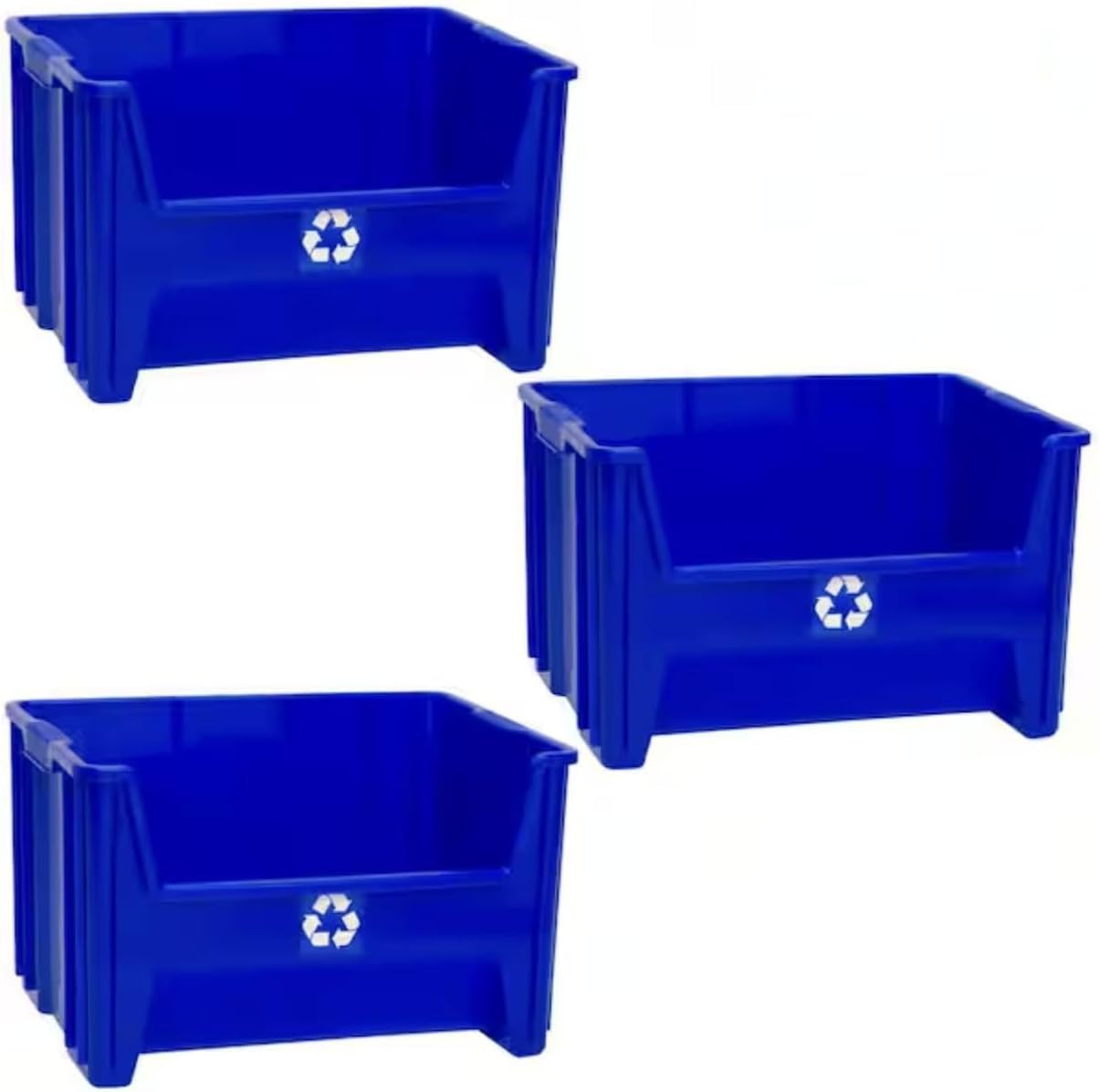 Heavy-Duty Plastic Storage Bins/Recycling Totes (3-Pack) QR62707