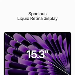 Apple 2023 MacBook Air Laptop with M2 chip: 15.3-inch Liquid Retina Display, 8GB Unified Memory, 256GB SSD Storage, 1080p FaceTime HD Camera, Touch ID. Works with iPhone/iPad; Space Gray - immagine 4