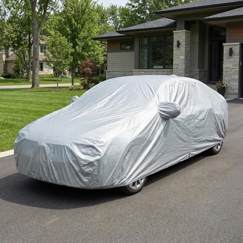 Bâche auto en polyester taffetas argenté haut de gamme et ultra résistante - 4