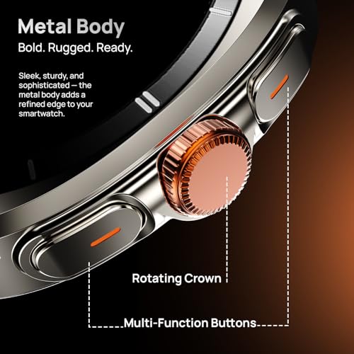 Image of Fire-Boltt Axiom Round Smart Watch 1.43″ Super AMOLED Display with Always‑On Mode, Bluetooth Calling, Rotating Crown, SPO₂ & Heart Rate Monitor, IP67 Waterproof Silicone Smartwatch for Men - Orange