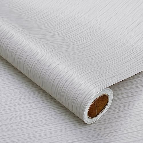 Heroad Peel and Stick Wallpaper Wood Contact Paper Wood Wallpaper Light Grey Wood Grain Contact Paper Thicken Textured for Cabinets and Drawers Countertops Waterproof Self Adhesive Vinyl 17.5' x 78.7'