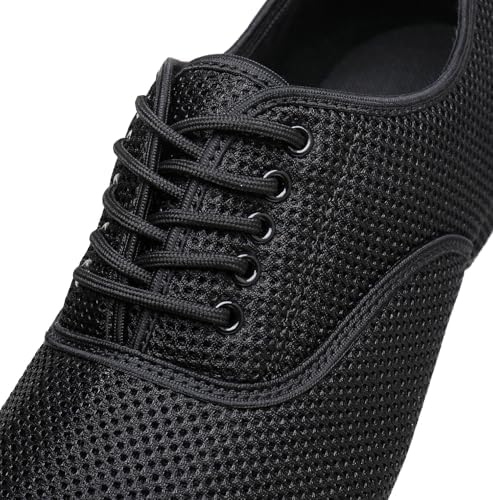 Men's Dance Shoes - Breathable Black Mesh Design