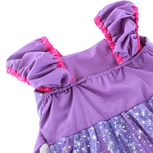 Vestido de princesa Rapunzel para niñas disfraz cosplay miniatura 4