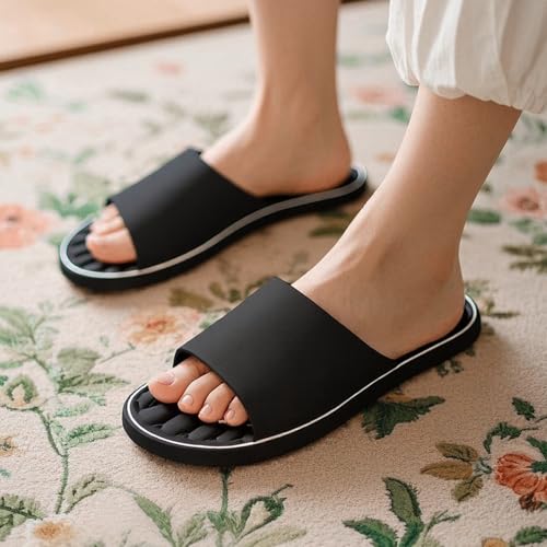 Slippers for Women and Men Non Slip Quick Dry Open Toe Soft Slides Thick Sole Sandals for Bathroom Pool Beach House Outdoor Use