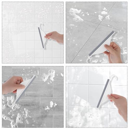 Image of Sink Squeegee, Mini Squeegee with Hanging Hook, Silicone Mirror Squeegees, Bathroom Squeegees for Shower Cleaning Sink, Bathroom, Glass, Car Windows Wiper Scraper