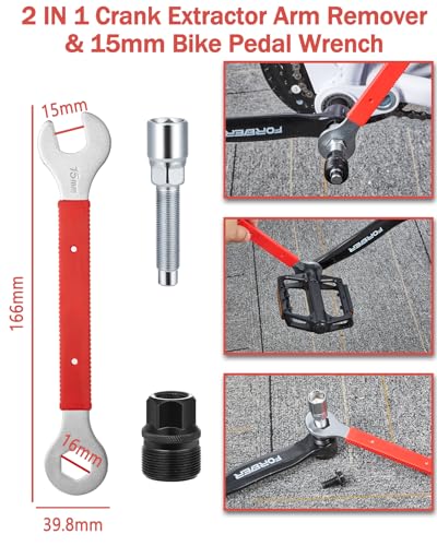 image for Zacro 7 In 1 Multifunction Bicycle Repair Kit - Crank Arm Puller, Bott