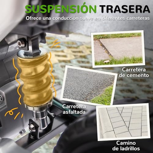 Variante de AIYAPLAY Moto Eléctrica Infantil 12V Verde con Ruedas Desmontables