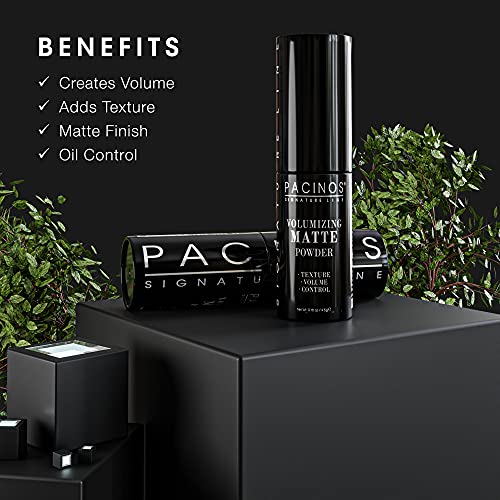 Pacinos Volumizing Matte Hair Powder - Adds Texture, Volume, Controls & Absorbs Excess Oil For Natural Finish, All Hair Types, 4.5 G. #TOP1