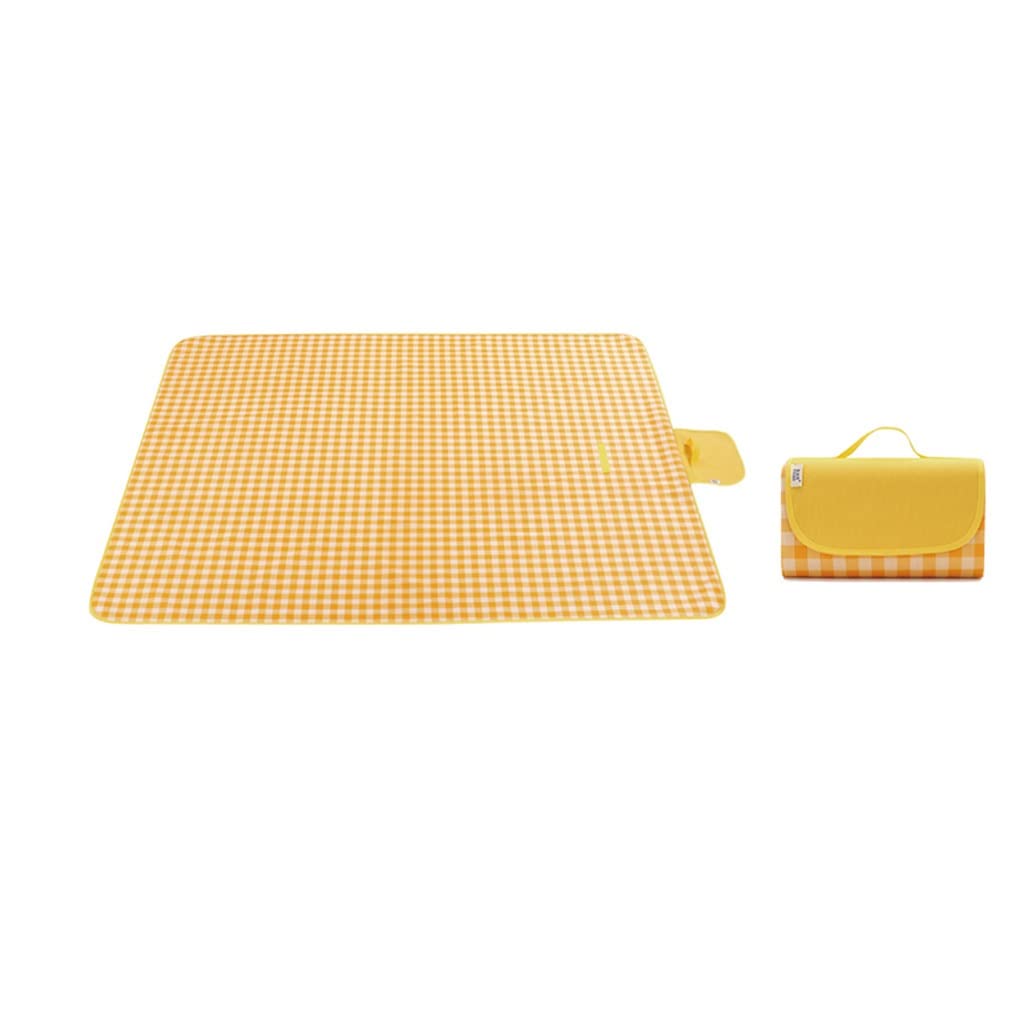 Tappetino da picnic campeggio parco coperta tappetino a esterno pieghevole tappetino da picnic portatile tappetino da spiaggia (Color : Yellow)