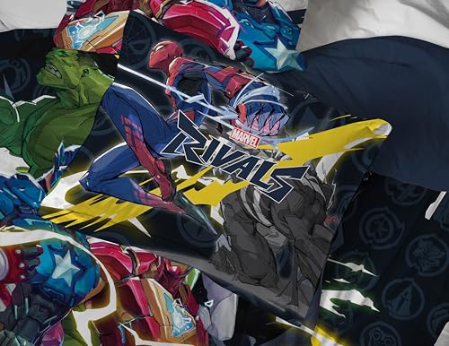 Image of Marvel Rivals Full Size Comforter Set 7 Piece Superhero Bedding, Multi