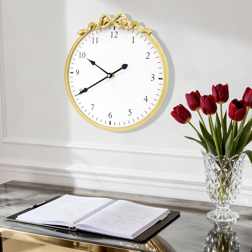 TopCity Vintage Gold Round Wall Clocks,30CM Decorative Wall Clock for Living Room, Metal Frame Retro Modern Numerals Clock for Bedroom,Kitchen,Office - Cosy Home Interiors TopCity Vintage Gold Round Wall Clocks,30CM Decorative Wall Clock for Living Room, Metal Frame Retro Modern Numerals Clock for Bedroom,Kitchen,Office - Image 8