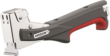 Arrow HTX50 Professional Heavy Duty Hammer Tacker, Manual Stapler for Construction and Insulation, Ergonomic Grip Handle, Dual-Capacity Rear-Load Magazine, Fits 5/16, 3/8, or 1/2 Staples , Grey
