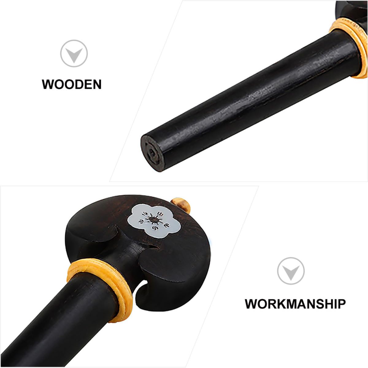 de Afinación y Accesorios de Violín para Violín 4/4 de Madera Negra, 8 Piezas Fáciles de Instalar para Mantenimiento