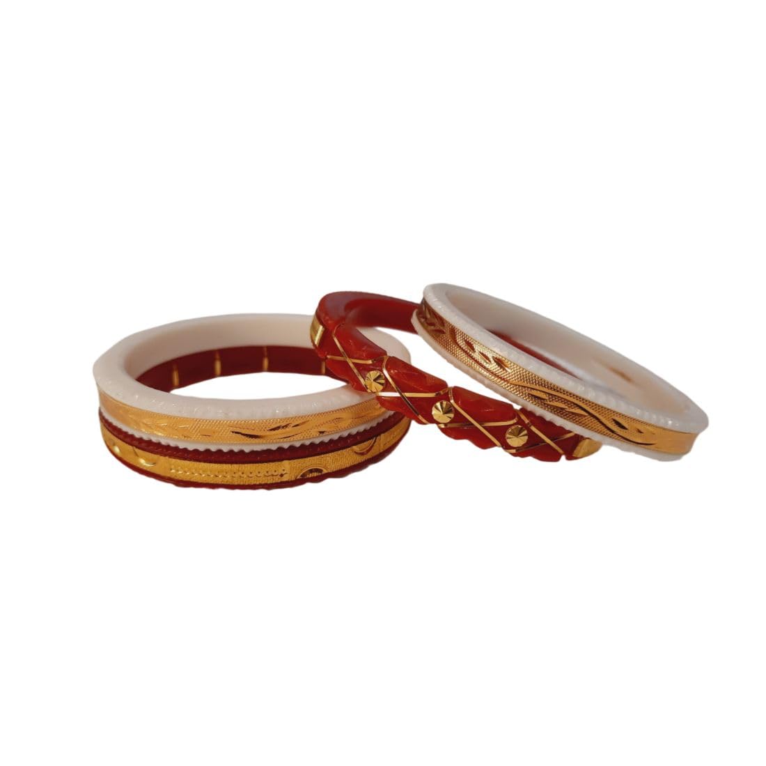 Copper and Plastic Gold Plating Shakha Pola Bangle for Women (Set of 4) (2-8) (B0CVLBS7VR) Amazon Price History, Amazon Price Tracker