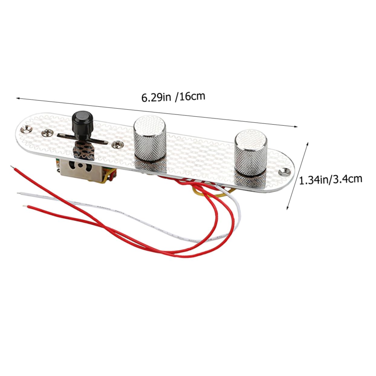 OFFSCH Guitar Pre Wired Control Plate with Knobs Durable and Wiring Harness for Quick Installation Unique Patterned Design for Enhanced Sound Quality