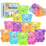 12Pack Fidget Toys Squishy ,Cute Bear Squeeze Ball , Stress Balls for Stress Relief,Pull Stretch Classroom Prize Party Favors Toys for Kids