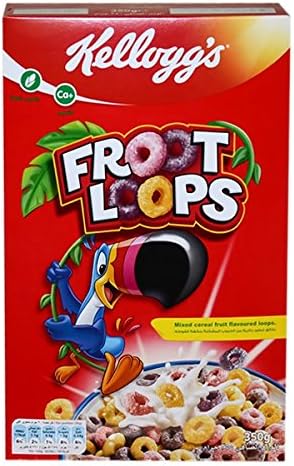 Kellogg's Froot Loops Mixed Cereal Fruit Flavoured Loops,350g