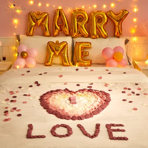 Serwalin 500Pcs Silk Rose Petals Flower Petals For Weddings Proposal Peach Pink Petals For Flower Girl Basket Wedding Aisle Table Runner Bridal Shower Party Table Decor (5 Color Mixes) #TOP5