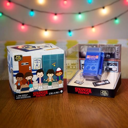 Polly Pocket Collector Playset, Stranger Things Compact with 6 Special Edition Character Dolls and 10 Accessories