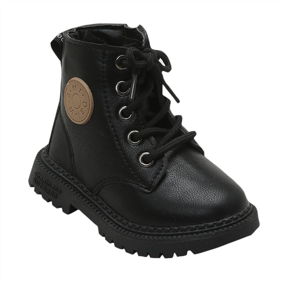 Hopscotch Girls Leather Solid Applique Ankle Length Boots in Black Color,UK:9 (WKT-4254099) (B0BVW1FKCR) Amazon Price History, Amazon Price Tracker