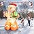8FT Inflatable Gingerbread Man with Candy Cane, Christmas Blow Ups Gingerbread Inflatable Yard Decoration with Build-in LEDs for Xmas, Party, Outdoor, Yard, Garden, Lawn, Indoor Décor