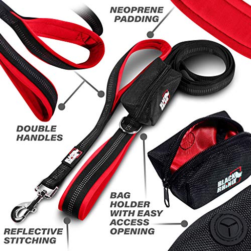 Black Rhino Dog Leash - Heavy Duty - Medium & Large Dogs | 6ft Long Leashes | Two Traffic Padded Comfort Handles for… - Image 2