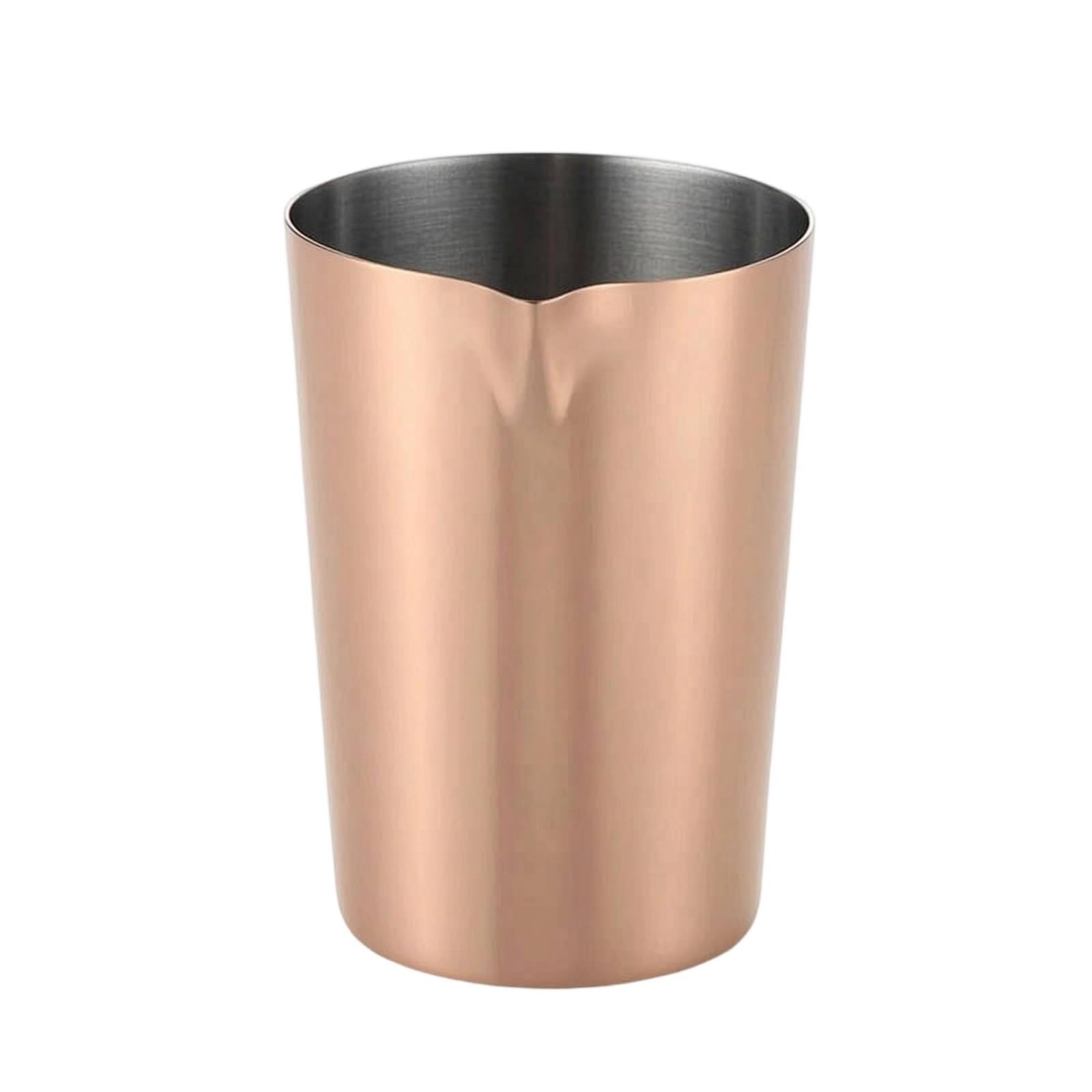 Recipiente para barman en oro rosa con vertedor, ideal para cocteles en barras y fiestas