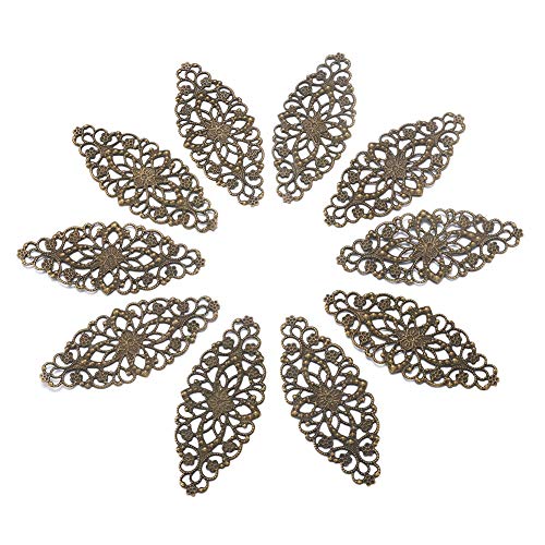 20個 アンティークブロンズ 鉄製 透かしパーツ フィリグリー かんざしパーツ ペンダント チャーム カボション コネクター アクセサリーパーツ ジュエリー用 DIY ハンドメイド 手芸材料 手作り素材 クラフト用品 81x35x1mm 20個 アンティークブロンズ 鉄製 透かしパーツ フィリグリー かんざしパーツ ペンダント チャーム カボション コネクター アクセサリーパーツ ジュエリー用 DIY ハンドメイド 手芸材料 手作り素材 クラフト用品 81x35x1mm