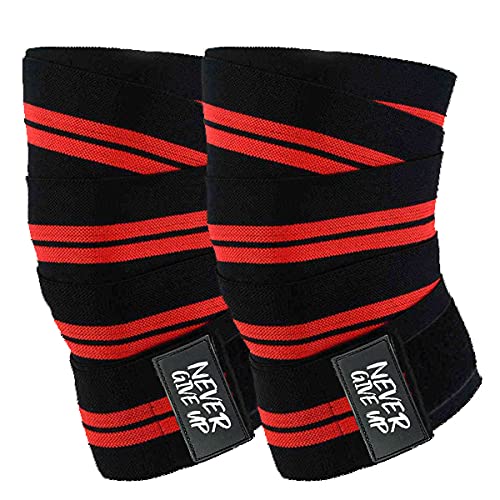 STEIGEN FITNESS-SF Rubber Weight Lifting Knee Support Wraps For Squats,Gym, Weight Lifting, Cross Fit, Gym Workout (B098K3LZ6D) Amazon Price History, Amazon Price Tracker