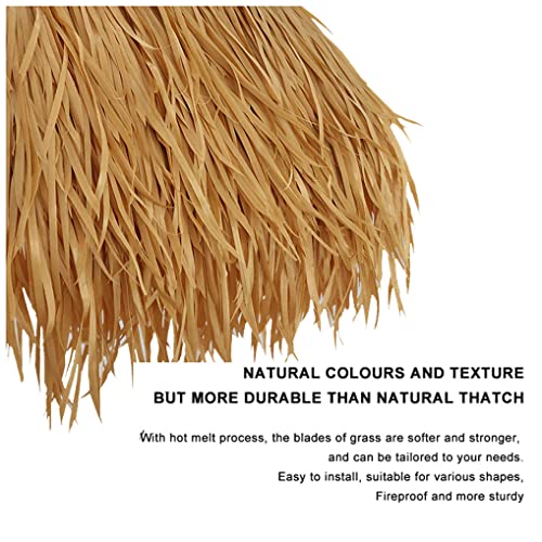 SUYOGI PE Gelbes Synthetisches Palmendach Paneele Feuerfest Strohdach Palmenblätter Palmenschirm Schindel für Dekoration Terrassen Regenschirmabdeckung – Bild 3
