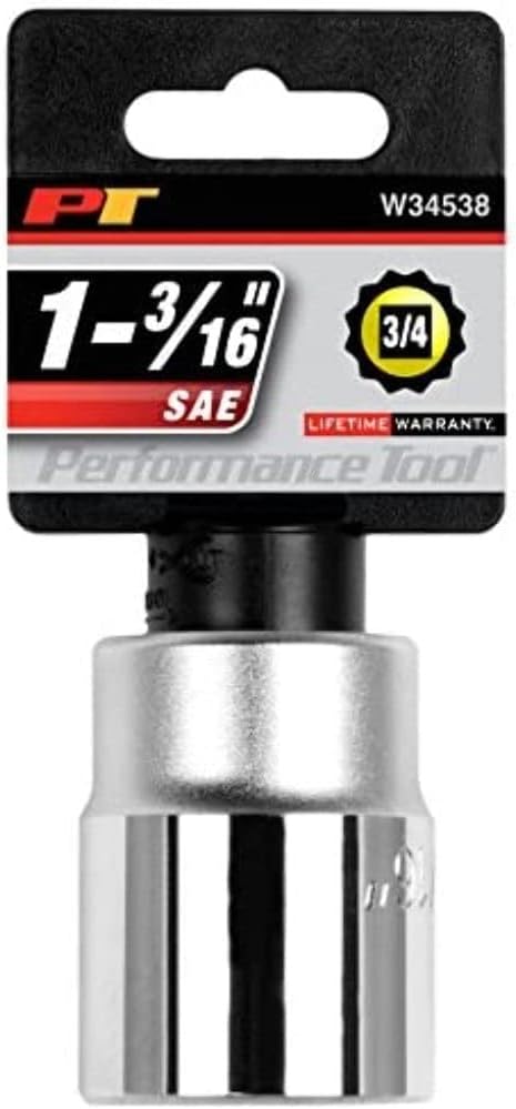 Performance Tool W34855 3/4-Inch Drive 12-Point Standard Socket 55mm