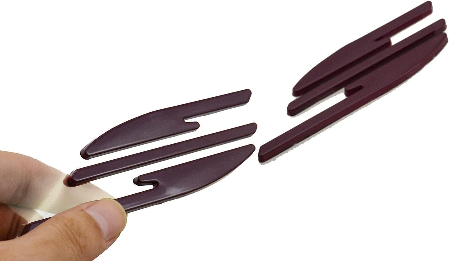 2Pcs 94-96 Impala Ss Rear Quarter Panel Emblem 3D Letter Badge Sticker Decal Nameplate Replacement for SS (Dark Cherry)