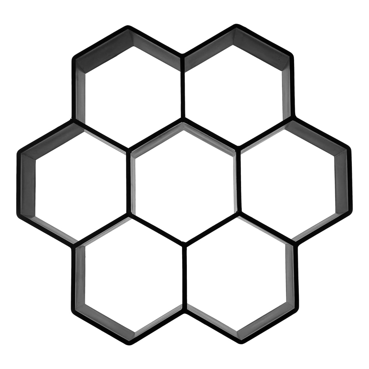Moule Hexagonal à pavés de Jardin Moule à béton Réutilisable Plastique Solide Allée Terrasse Décoration Extérieure Outil Manuel 7.2x6.7In