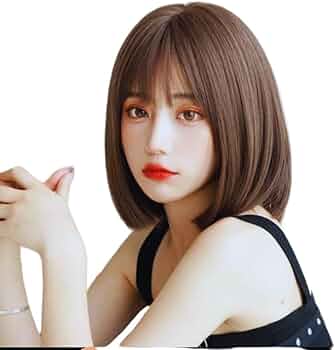 ★サラサラ高級人毛100%★ショート②　ブラウン　フルウイッグ　かわいいかつら ☆サラサラ高級人毛100%☆ショート② ブラウン フルウイッグ