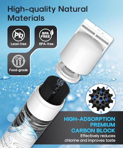 Image of ICEPURE PLUS 4396508 NSF /ANSI 53 & 42 Certified Refrigerator Water Filter, Remove Lead, Replacement for EDR5RXD1, Everydrop Filter 5, Whirlpool 4396510, WF-NLC240V, PNL240V Kenmore 46-9010 9085, 2PACK