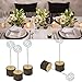 Bantoye 6 Inches Real Wooden Base Memo Photo Clip, 10 Pcs Rustic Table Wood Stands Card Holders Paper Note Clip for Christmas Party Wedding Home Bar Decoration
